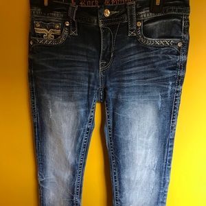 Buckle Rock Revival jeans with designs